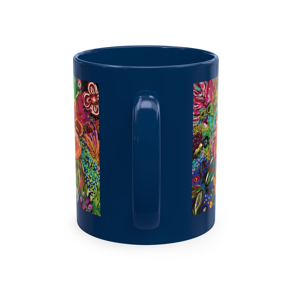 Vibrant Floral Garden Art Coffee Cup