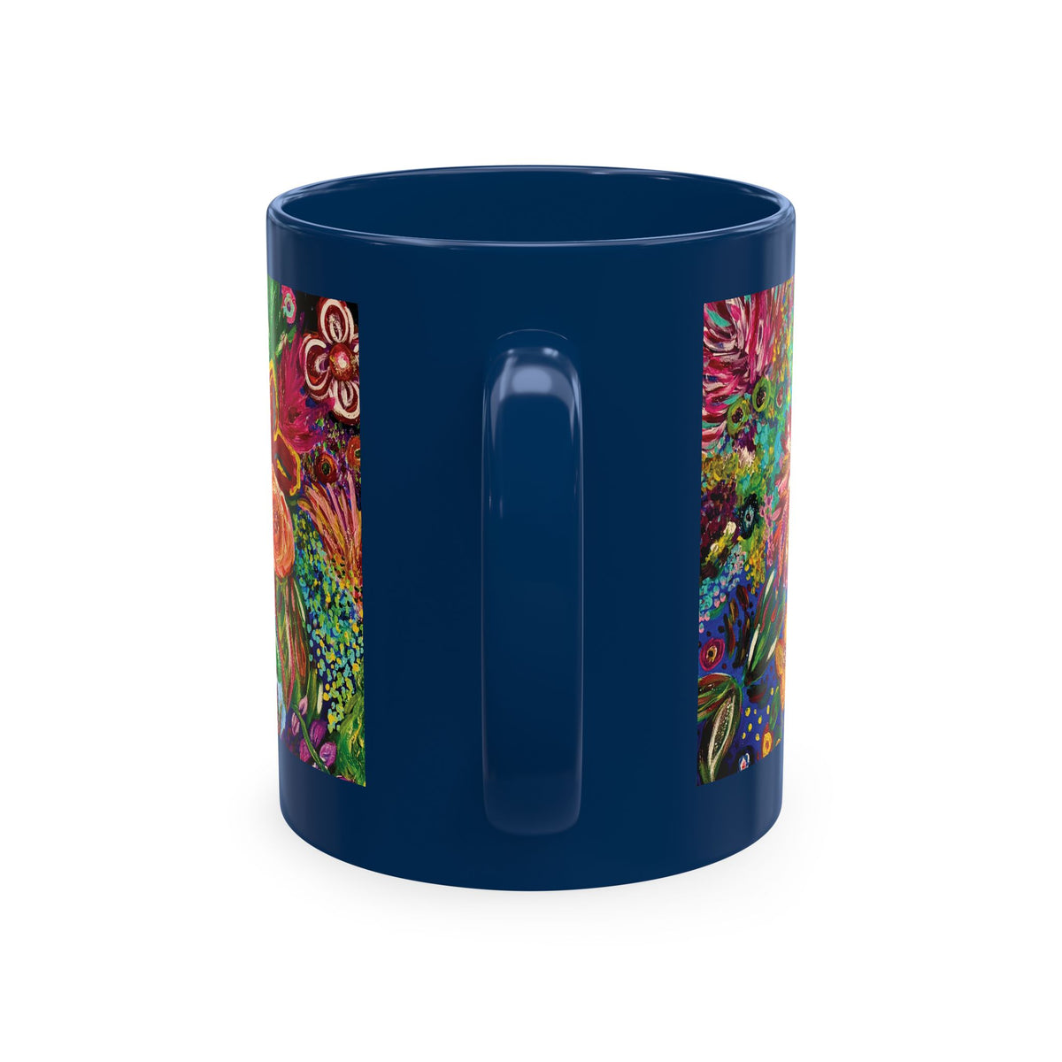 Vibrant Floral Garden Art Coffee Cup