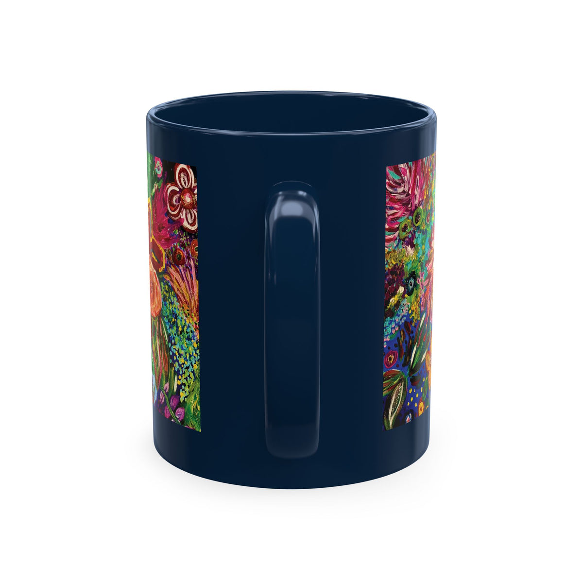 Vibrant Floral Garden Art Coffee Cup