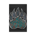 Black Geometric Bear Paw Print