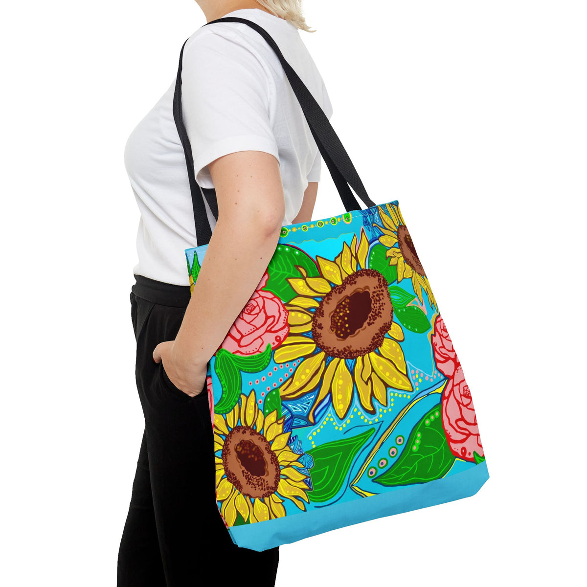 Sunflower & Rose Tote Bag