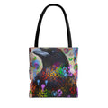 Colorful Raven Tote Bag - Stylish Artful Design for Nature Enthusiasts