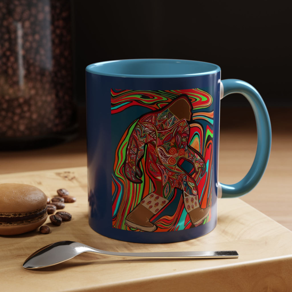Bigfoot Wearing Mushroom Boots Coffee Mug