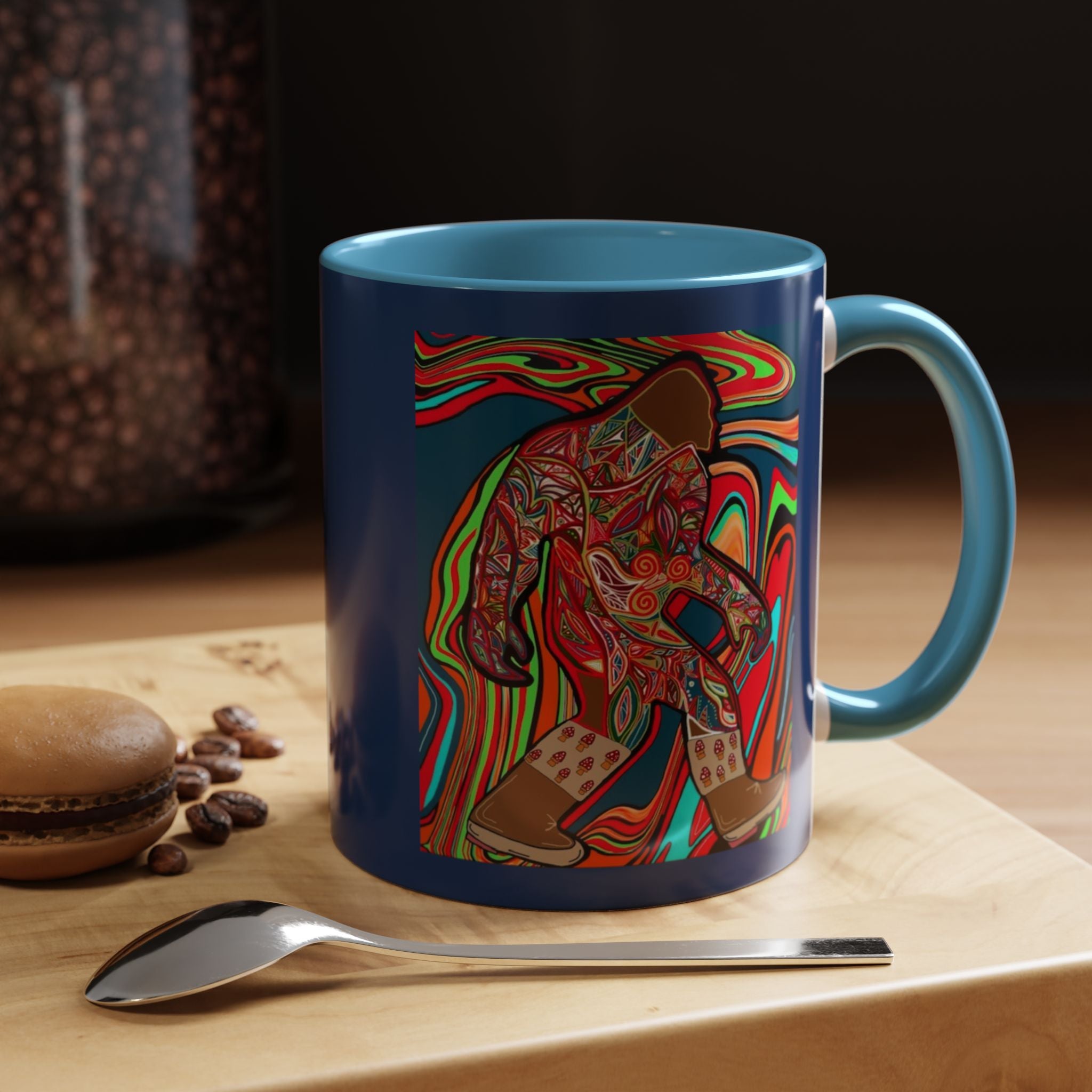 Bigfoot Wearing Mushroom Boots Coffee Mug
