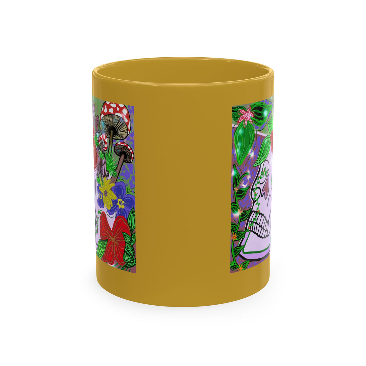 — Colorful Floral Day of the Dead Coffee Cup