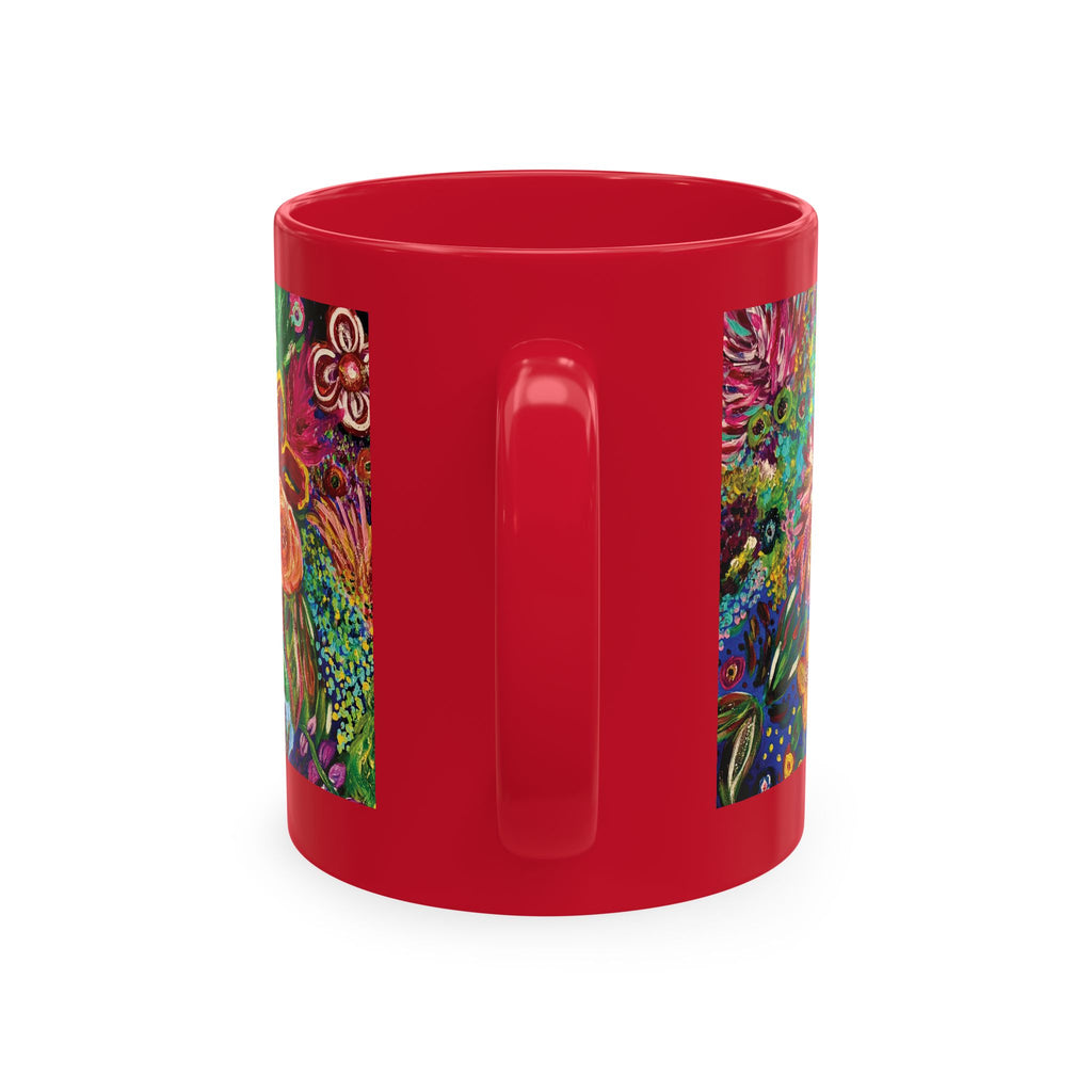 Vibrant Floral Garden Art Coffee Cup