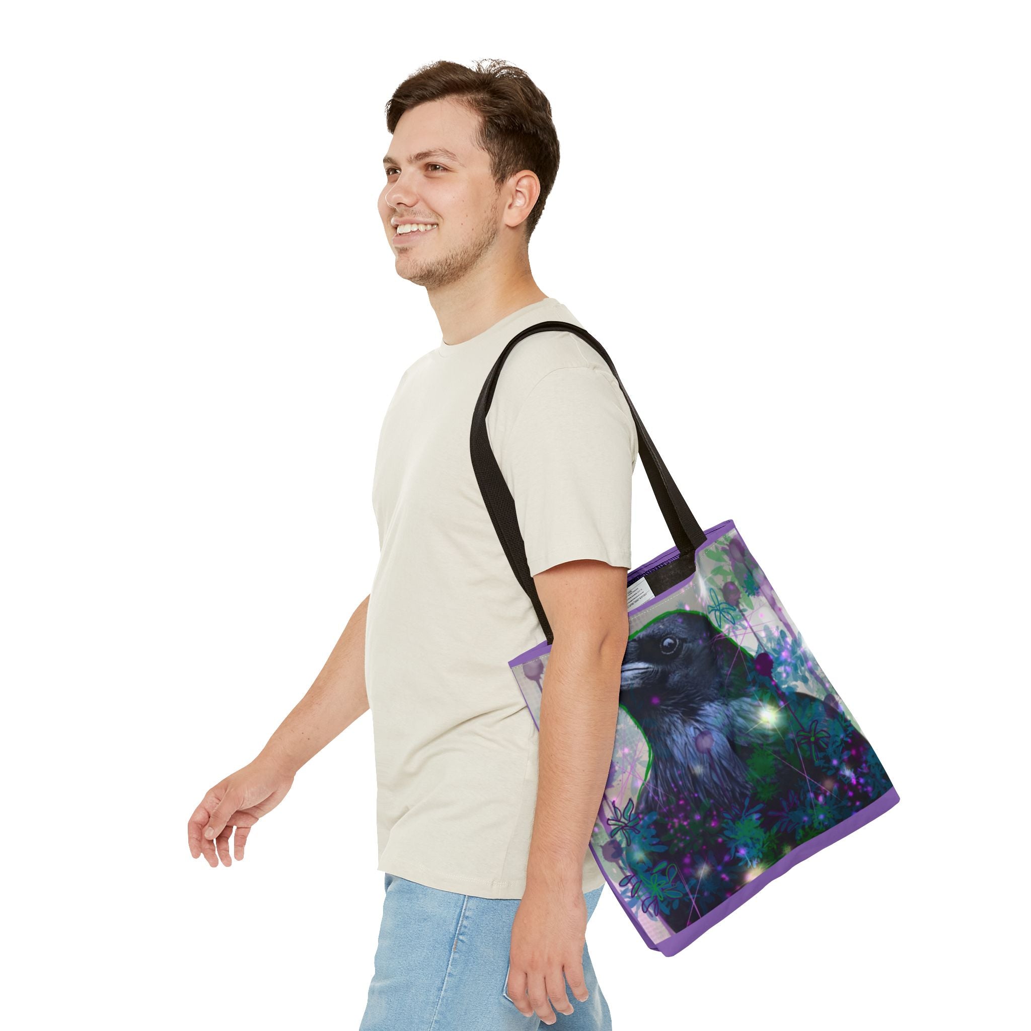 Mystical Raven Tote Bag - Eco-Friendly Design for Nature Lovers