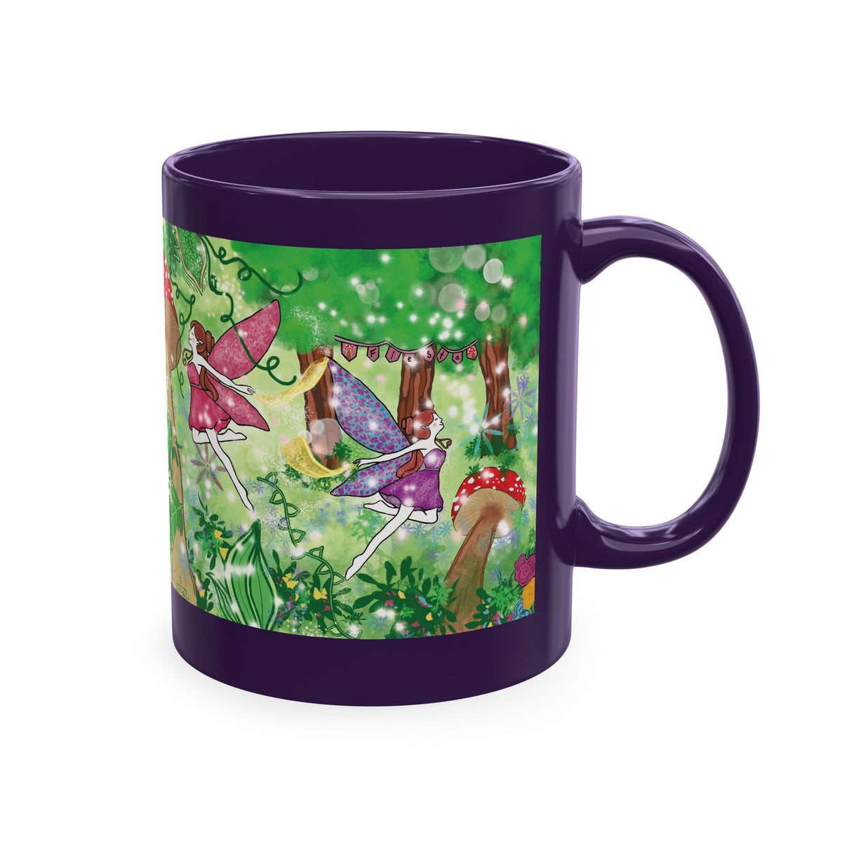 Enchanted Mushroom Fairy Ceramic Mug