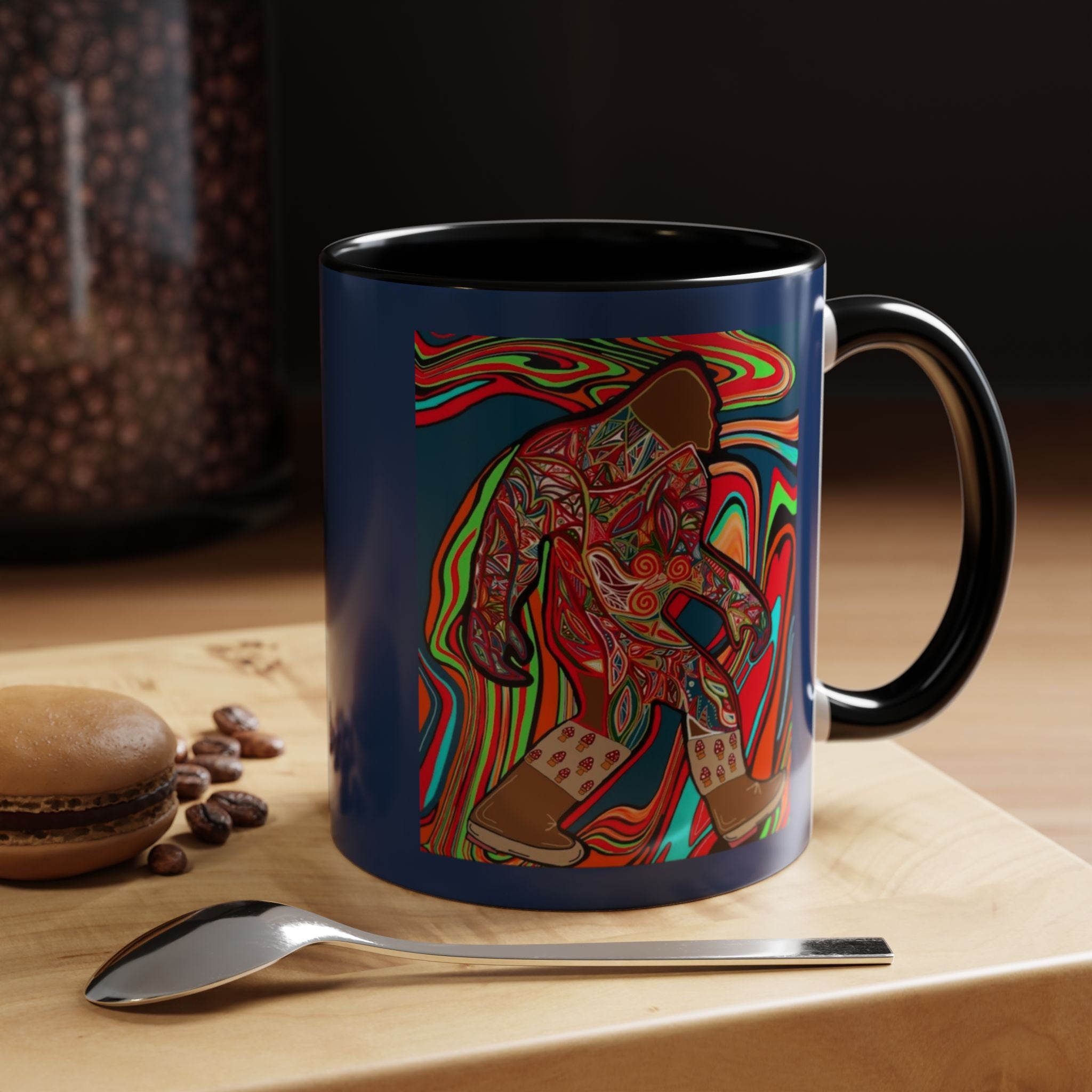 Bigfoot Wearing Mushroom Boots Coffee Mug