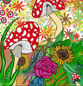Mushroom-Flower abstract print