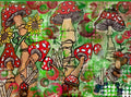 Mushroom painting-print
