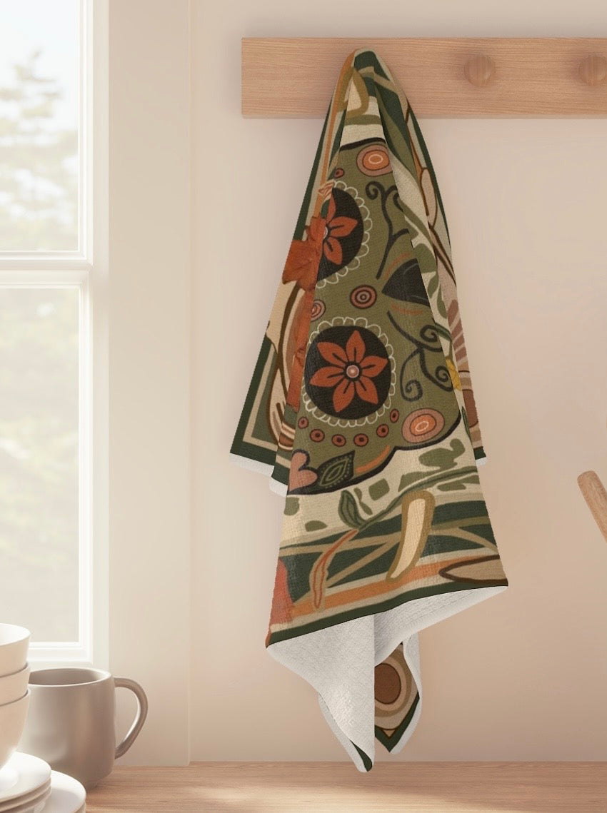 Sugar Skull  Microfiber Tea Towel