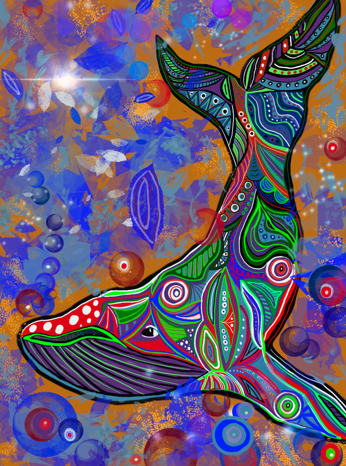 Abstract whale