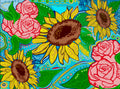 Sunflower-Rose print
